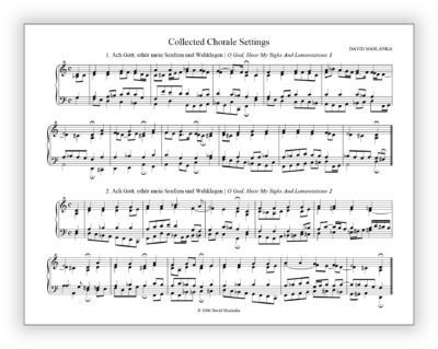 Maslanka D-Maslanka M - Collected Chorale Settings [Flex arr]  - Full Score (Concert-Engraved) 11×8½ - Poster