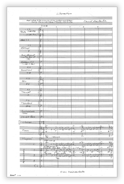 Maslanka D - Liberation [Wind Ens]  - Full Score (Concert-Pencil) 11×17 - Poster