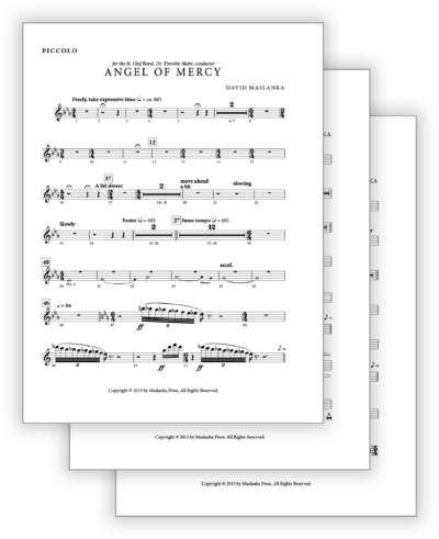 Maslanka D - Angel of Mercy [Wind Ens] - Set of Parts Only (from Score v1.1) - Poster