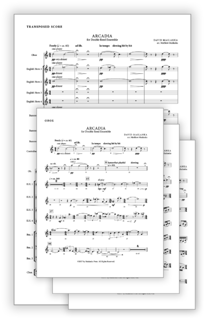 Arcadia [Reed Ens arr] - Sets and Scores