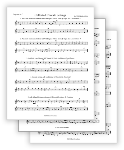 Maslanka D-Maslanka M - Collected Chorale Settings [Flex arr] - Set of Parts Only - Poster