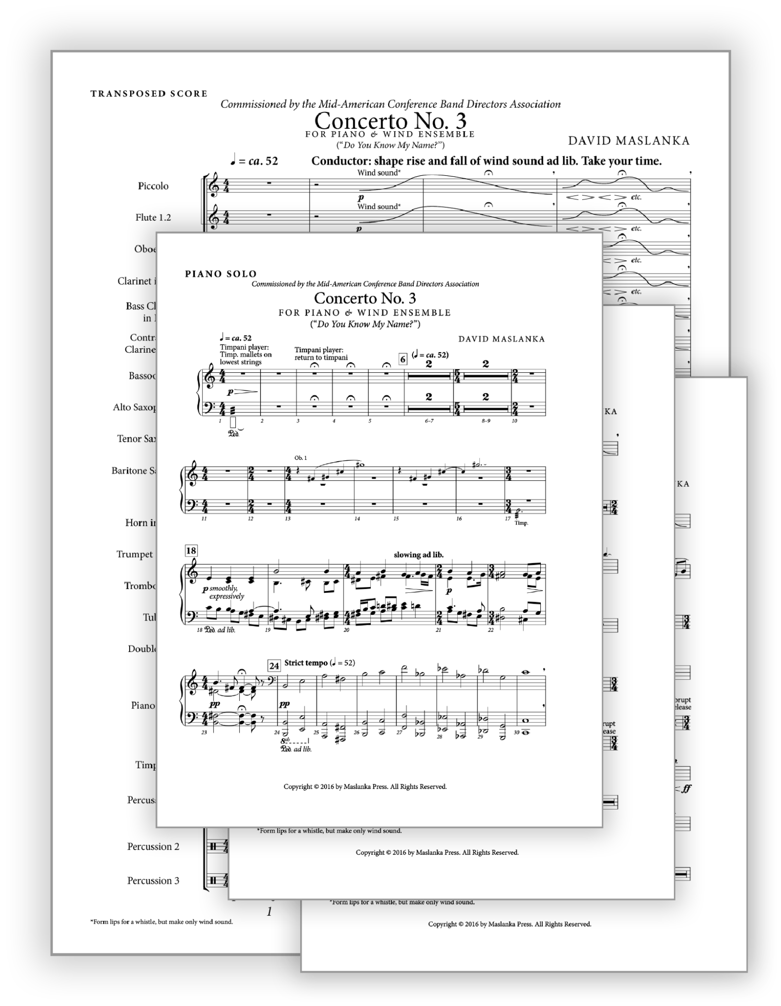 Wind Ensemble Maslanka Press