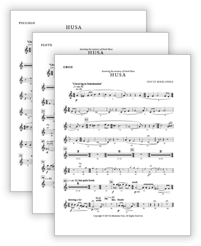 Maslanka D - Husa [Wind Ens] - Set of Parts Only (from Score v2) - Poster