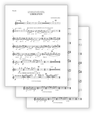 Maslanka D - Liberation [Wind Ens] - Set of Parts Only - Poster