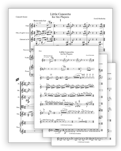 Maslanka D - Little Concerto [Sextet] - Concert Full Score + Set of Parts - Poster