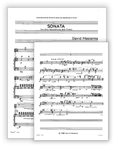 Sonata for Alto Saxophone [ASx-Pno]