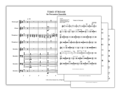 Maslanka D-Zator B - Time Stream [Perc Ens] - Concert Full Score + Set of Parts - Poster